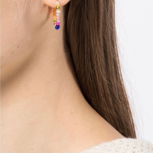 NIB Anni Lu Bead Detail Hoop Earrings - Picture 3 of 6